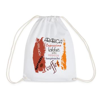 Kaffee  - Turnbeutel - Weiß - Vorne