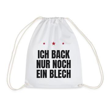 Ich back nur noch ein Blech – Weihnachtsbäckerei - Turnbeutel - Weiß - Vorne