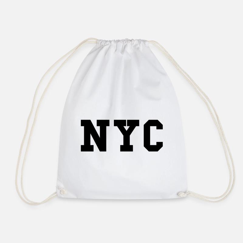 nyc - new york city - Drawstring Bag - white