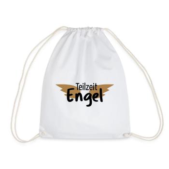 Engel Teilzeitengel Flügel Held Heldin Geschenk - Turnbeutel - Weiß - Vorne