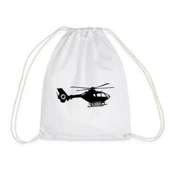 EC135 Hubschrauber - Helikopter - Turnbeutel - Weiß - Vorne