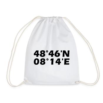 Coordonnées de Baden-Baden - Sac de sport léger - blanc - Devant