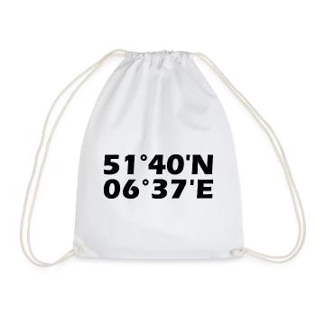 Wesel coordinates - Drawstring Bag - white - Front