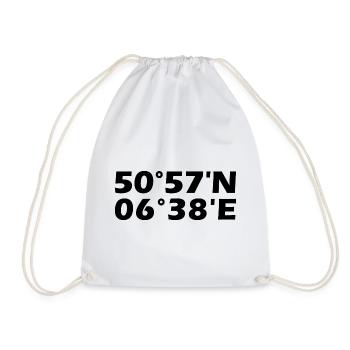 Bergheim coordinates - Drawstring Bag - white - Front