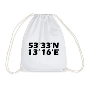 Coordonnées de Neubrandenburg - Sac de sport léger - blanc - Devant