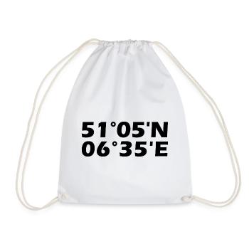 Grevenbroich coordinates - Drawstring Bag - white - Front