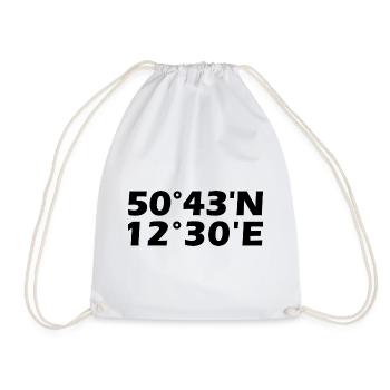 Zwickau coordinates - Drawstring Bag - white - Front