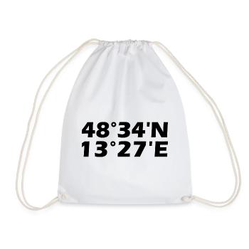 Passau coordinates - Drawstring Bag - white - Front