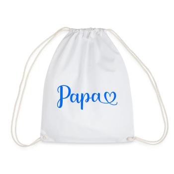 Papa Herz - Dad Vater Bester Papa Vatertag - Turnbeutel - Weiß - Vorne