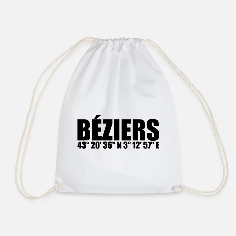 Coordonnées de Béziers - Sac de sport léger - blanc