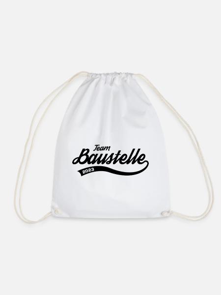 Team Baustelle 2023 Hausbau Traumhaus Bauarbeiter - Turnbeutel - Weiß