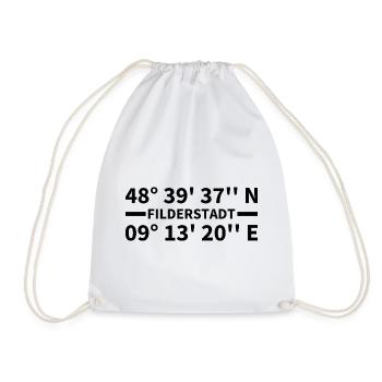 Filderstadt coordinates - Drawstring Bag - white - Front