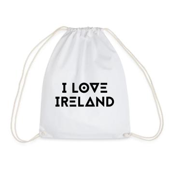 J’AIME L’IRLANDE - Sac de sport léger - blanc - Devant
