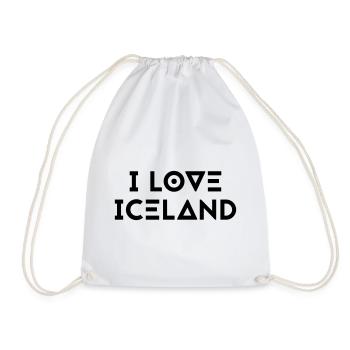 I LOVE ICELAND - Drawstring Bag - white - Front