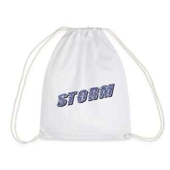 STORM Claim | Storm lettering - Drawstring Bag - white - Front