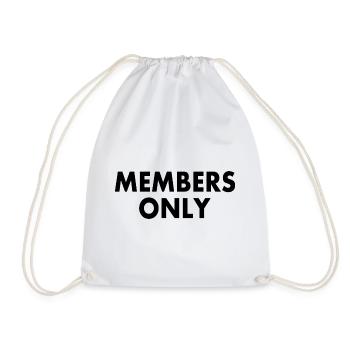 Members only - Drawstring Bag - white - Front