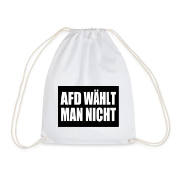 afd wählt man nicht - Turnbeutel - Weiß - Vorne
