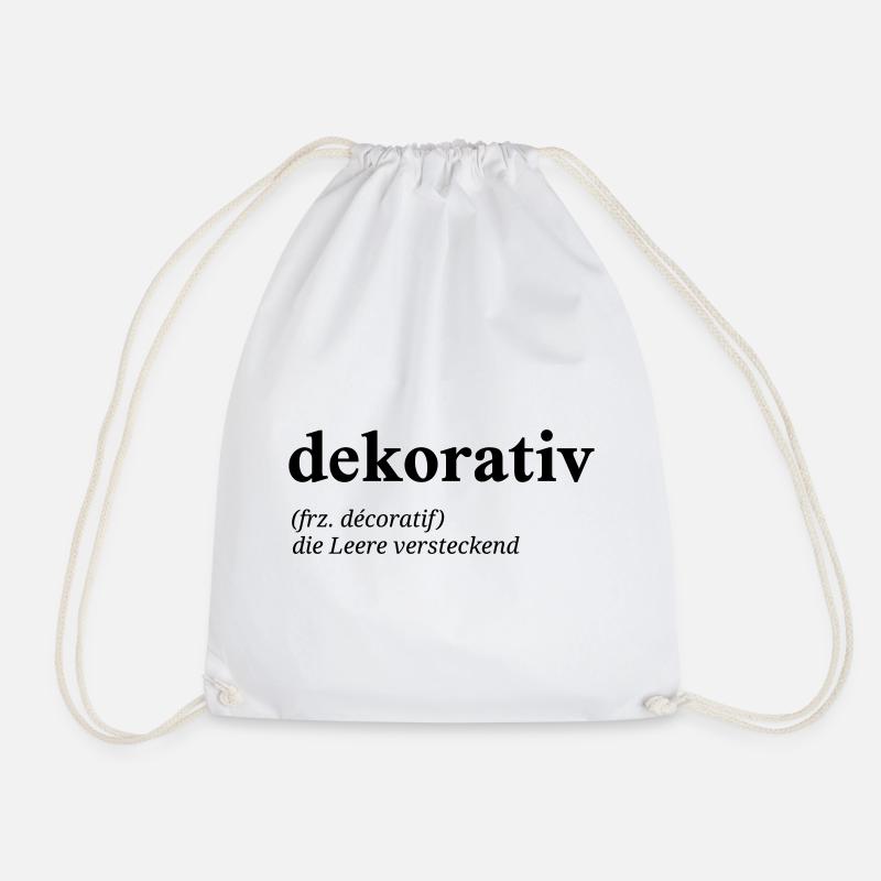 dekorativ Definition - Turnbeutel - Weiß