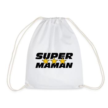 Super Mom - Mother's Day - Drawstring Bag - white - Front
