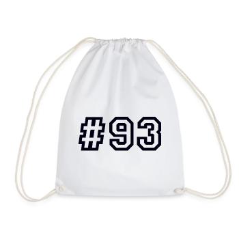 1993 Hashtag 93 - Drawstring Bag - white - Front