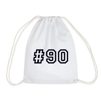 1990 Hashtag 90 - Drawstring Bag - white - Front