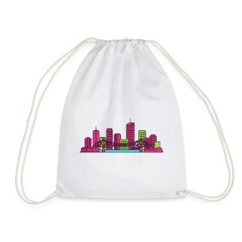 Brisbane City Skyline Story Bridge Moderne Kunst - Turnbeutel - Weiß - Vorne