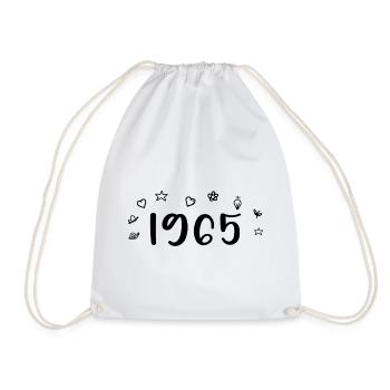 1965 Anniversary 1965 Retro 1965 - Drawstring Bag - white - Front