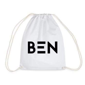 Prénom Ben - Sac de sport léger - blanc - Devant