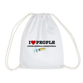 Funny Anesthesiologist Anesthetist Gift for Doctor - Drawstring Bag - white - Front