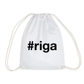 RIGA Hashtag Latvia Lettland - Drawstring Bag - white - Front