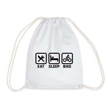 Eat sleep bike - Sac de sport léger - blanc - Devant
