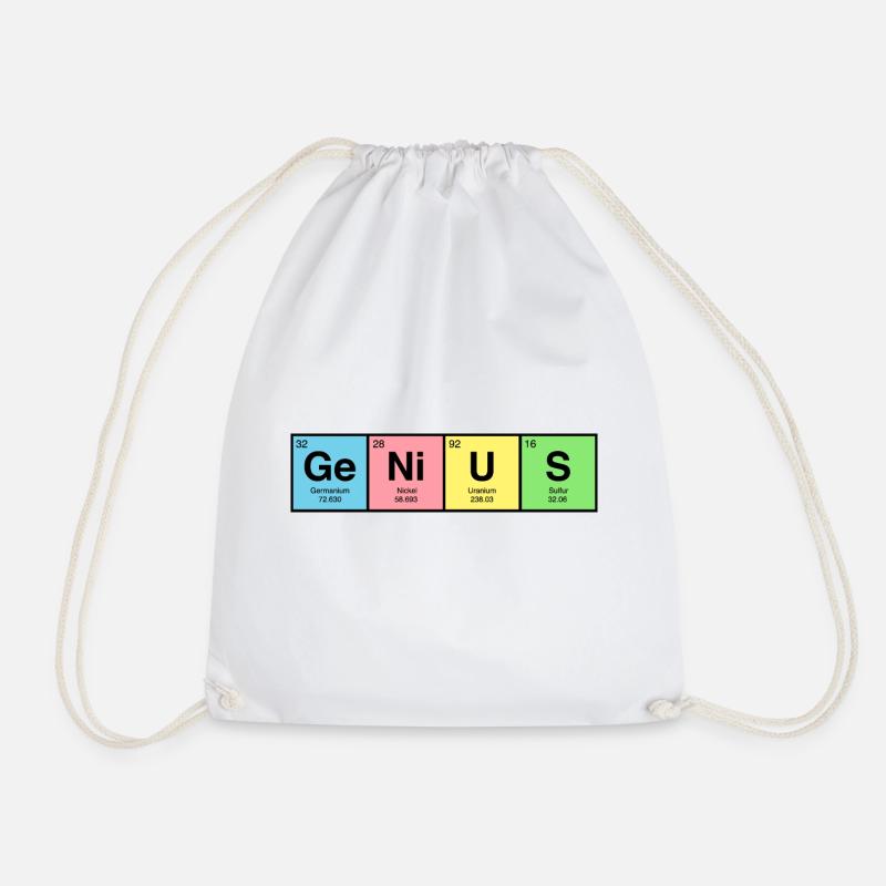 GENIUS - Periodic Table - Drawstring Bag - white