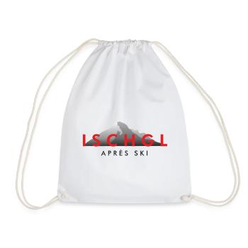 Ischgl Apres Ski Red Digital Winter Sports Design - Drawstring Bag - white - Front