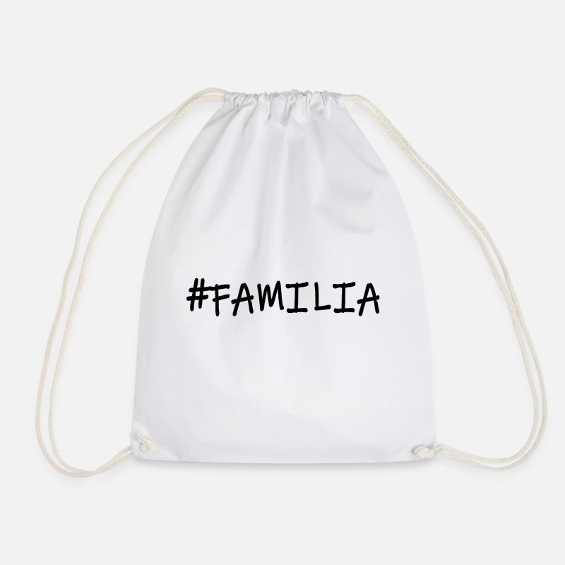 #Familie - Drawstring Bag - white