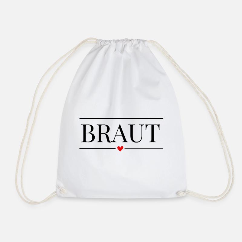 Braut / Bride JGA Junggesellinnenabschied - Turnbeutel - Weiß