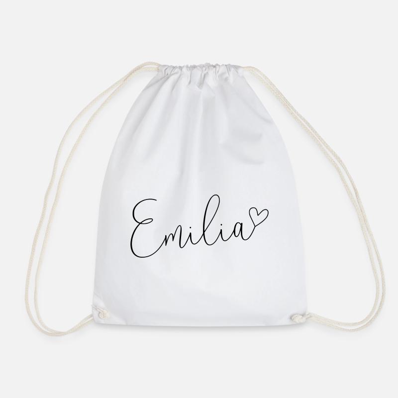 Emilia Name Vorname Mädchen - Turnbeutel - Weiß