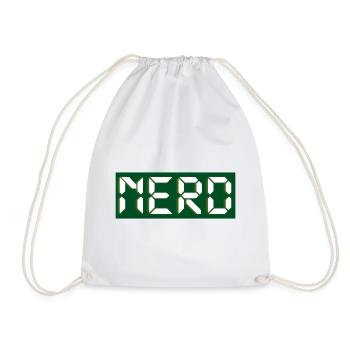 Nerd - Drawstring Bag - white - Front