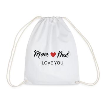 J’aime maman et papa - Sac de sport léger - blanc - Devant