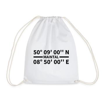 Maintal coordinates - Drawstring Bag - white - Front