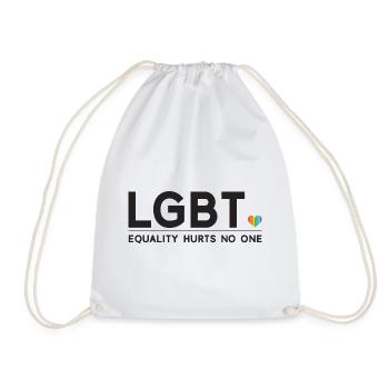 Pride Month - Equality Hurts No One - Drawstring Bag - white - Front