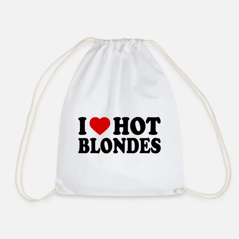 I love hot blondes - Turnbeutel - Weiß