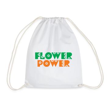 Blumenkind Hippie - Turnbeutel - Weiß - Vorne