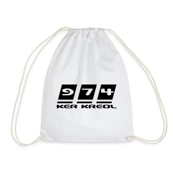 Design 974 Ker Kreol - La Réunion - Turnbeutel - Weiß - Vorne