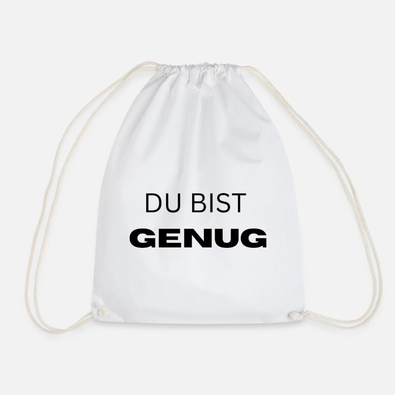 You're enough - Drawstring Bag - white