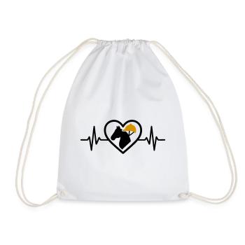 Équitation Coeur Cheval Sport Passion Cadeau - Sac de sport léger - blanc - Devant