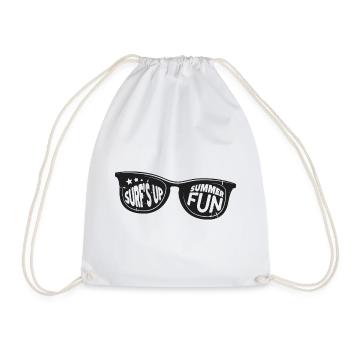 Fun Surf's Up Sommer Sonnenbrille Vintage - Turnbeutel - Weiß - Vorne