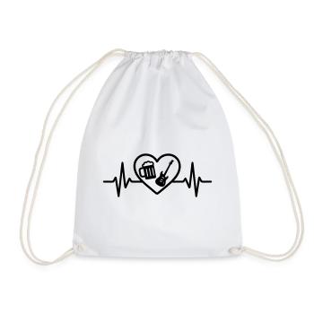 Heart Rock Beer - Drawstring Bag - white - Front