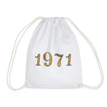 Cadeau d’anniversaire 1971 Vintage 1971  - Sac de sport léger - blanc - Devant