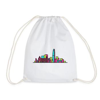 Reading City Skyline Blade Building Moderne Kunst - Turnbeutel - Weiß - Vorne