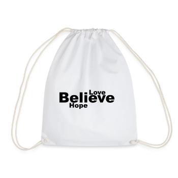 Croyez, espérez, aimez un design unique - Sac de sport léger - blanc - Devant